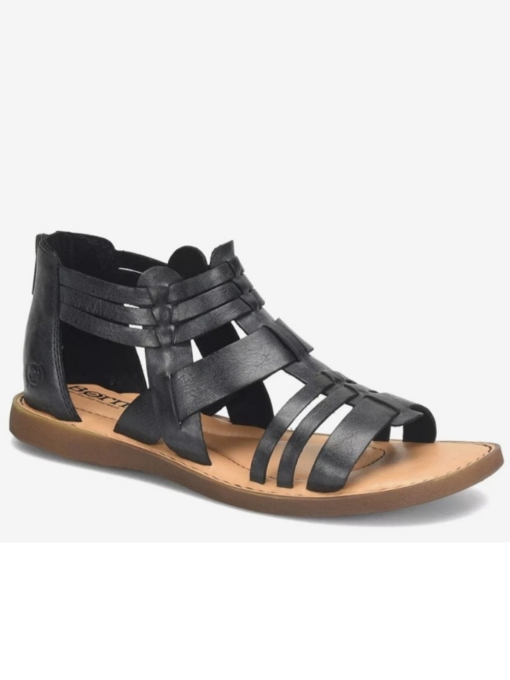 Born •9• Harmel Black Leather Strappy Sandal